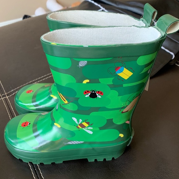 Kids' Bug Camo Garden Rain Boots Green - Picture 5 of 5